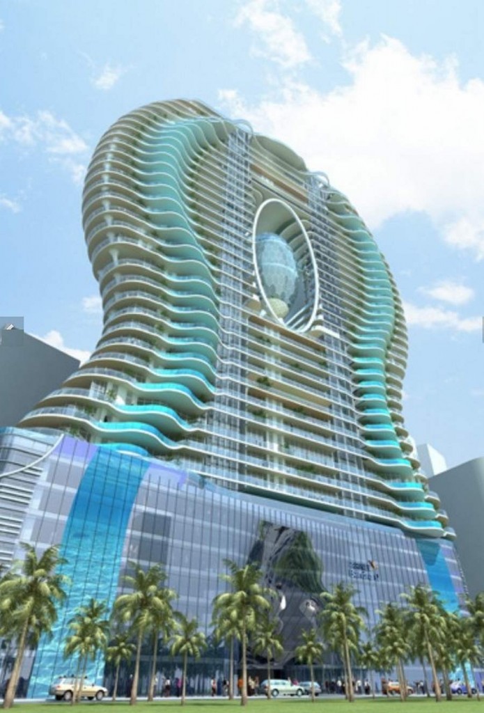 Bandra Ohm Tower balcony pools, Mumbai 1