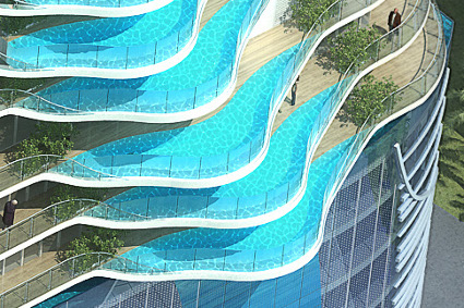 Bandra Ohm Tower balcony pools, Mumbai 2