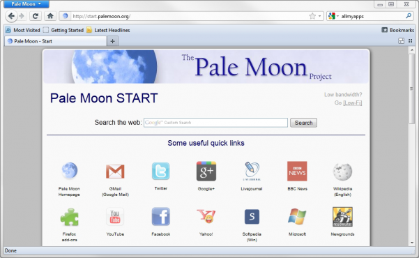 متصفح Pale Moon