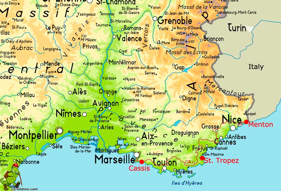 - Map French Riviera