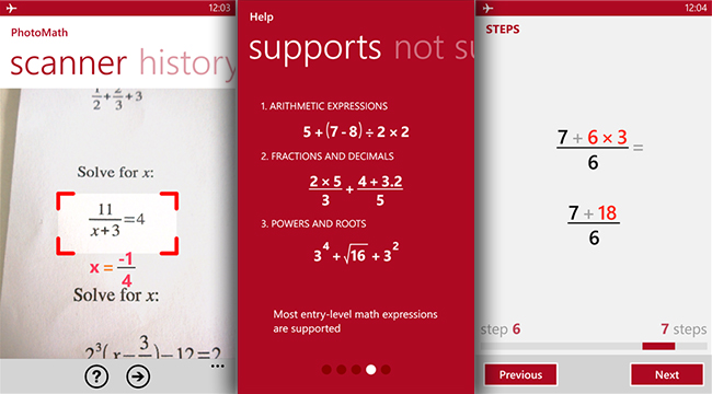 تطبيق" PhotoMath " لحل المسائل الرياضية 2