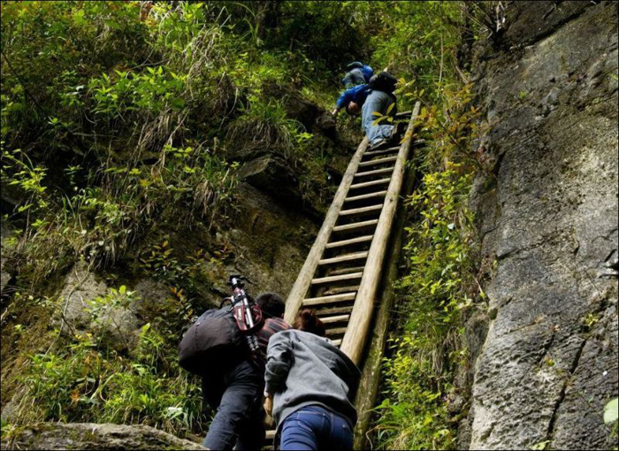 السلالم للوصول للمدرسة