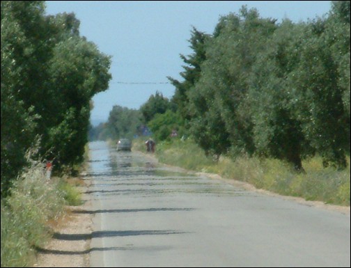 السراب على الطرق المعبدة بالأسفلت السراب على الطرق المعبدة بالأسفلت