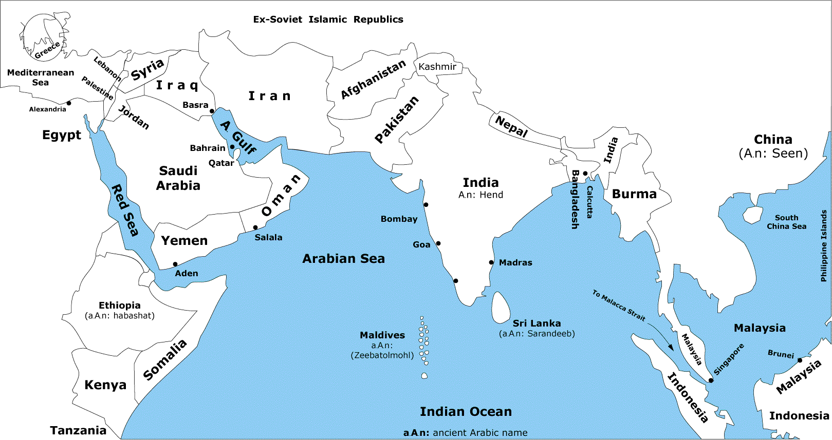 4 залива индийского океана. Индийский океан на карте. Заливы и проливы индийского океана на карте. Проливы индийского океана на карте. Заливы индийского океана на карте.