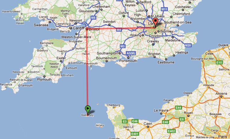 خريطة جزيرة جيرنزي