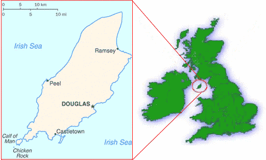 خريطة جزيرة مان