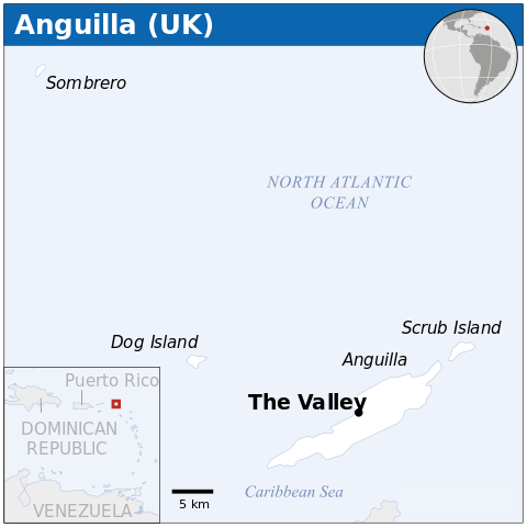 خريطة جزر أنجويلا